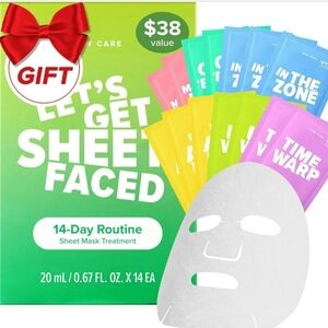 I Dew Care Lets Get Sheet Mask Treatment 14-Day Routine